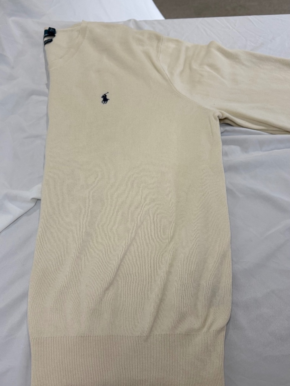 Polo by Ralph Lauren Classic V Neck XL cream preppy pullover